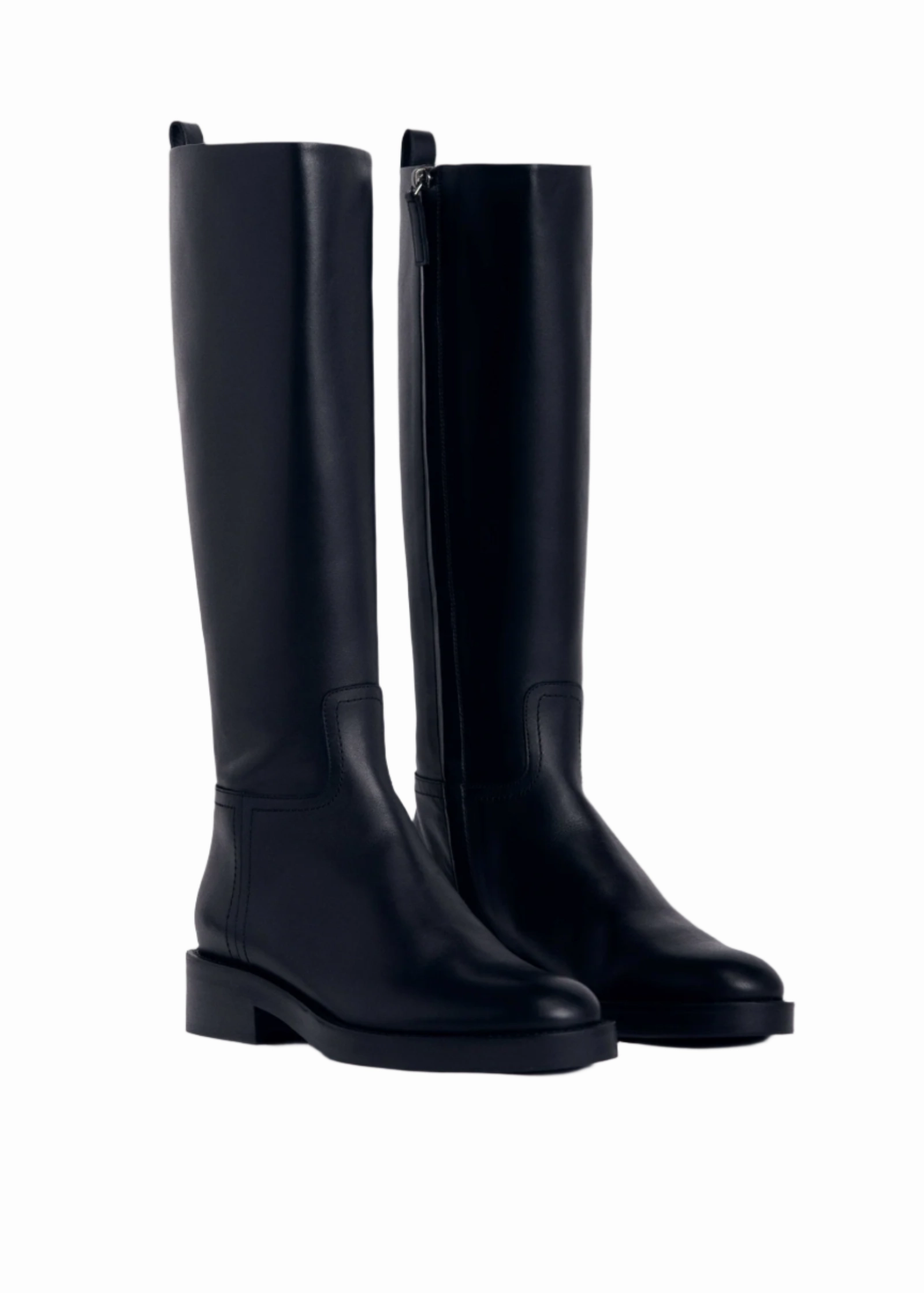 Riding Boot in Smooth Calf Leather - Black