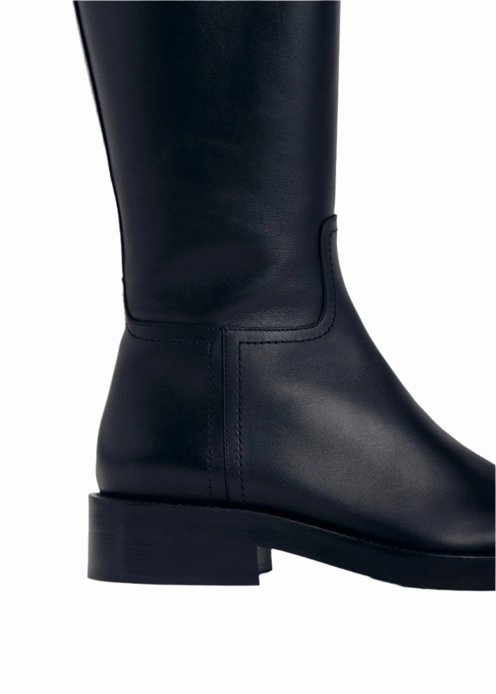 Riding Boot in Smooth Calf Leather - Black