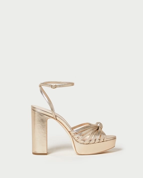 Rivka Champagne Knot Platform Sandal