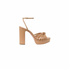 Rivka Leather Knot Platform Sandal Dune