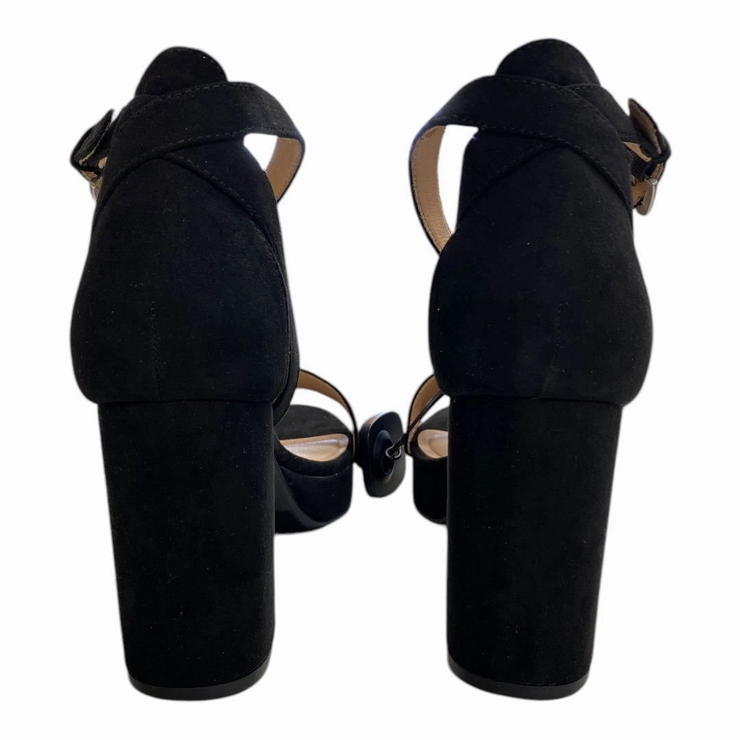 Sandals Heels Block By Chinese Laundry In Black, Size:8.5
