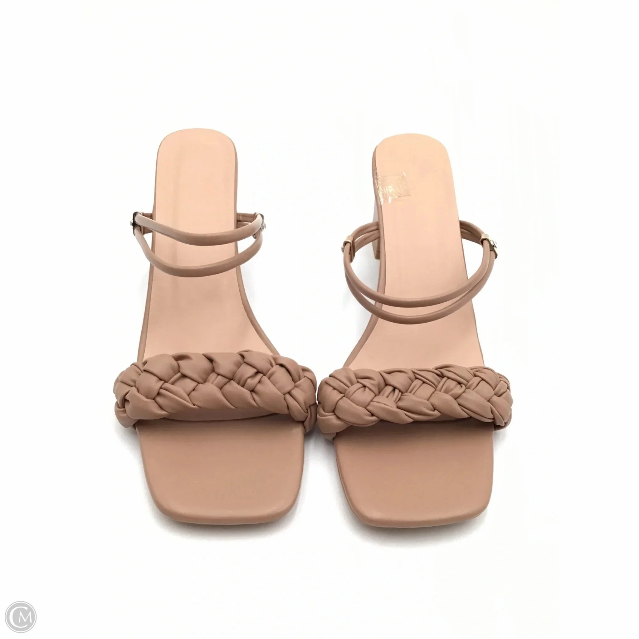 Sandals Heels Block By Clothes Mentor In Tan, Size: 9