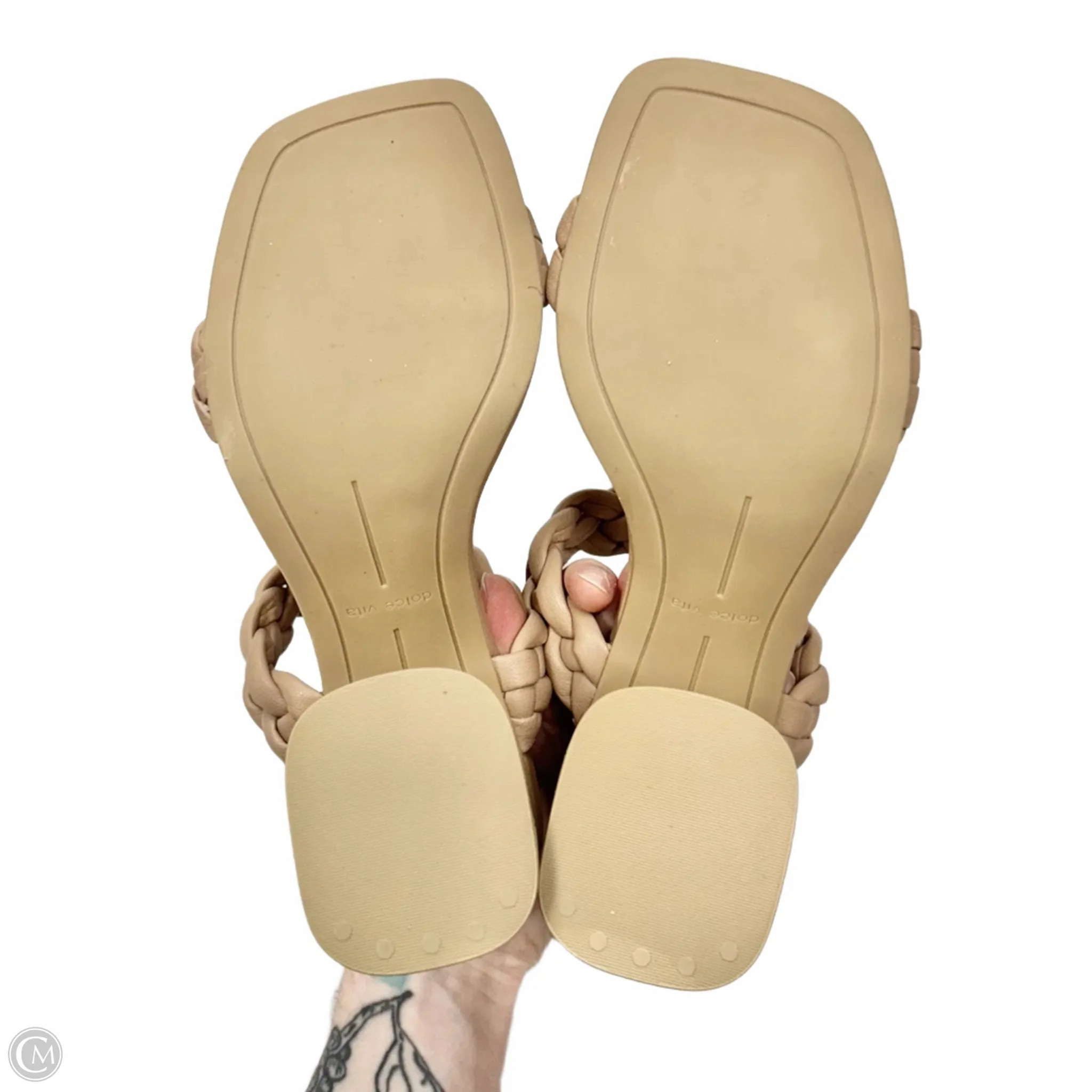 Sandals Heels Block By Dolce Vita In Tan, Size: 6.5