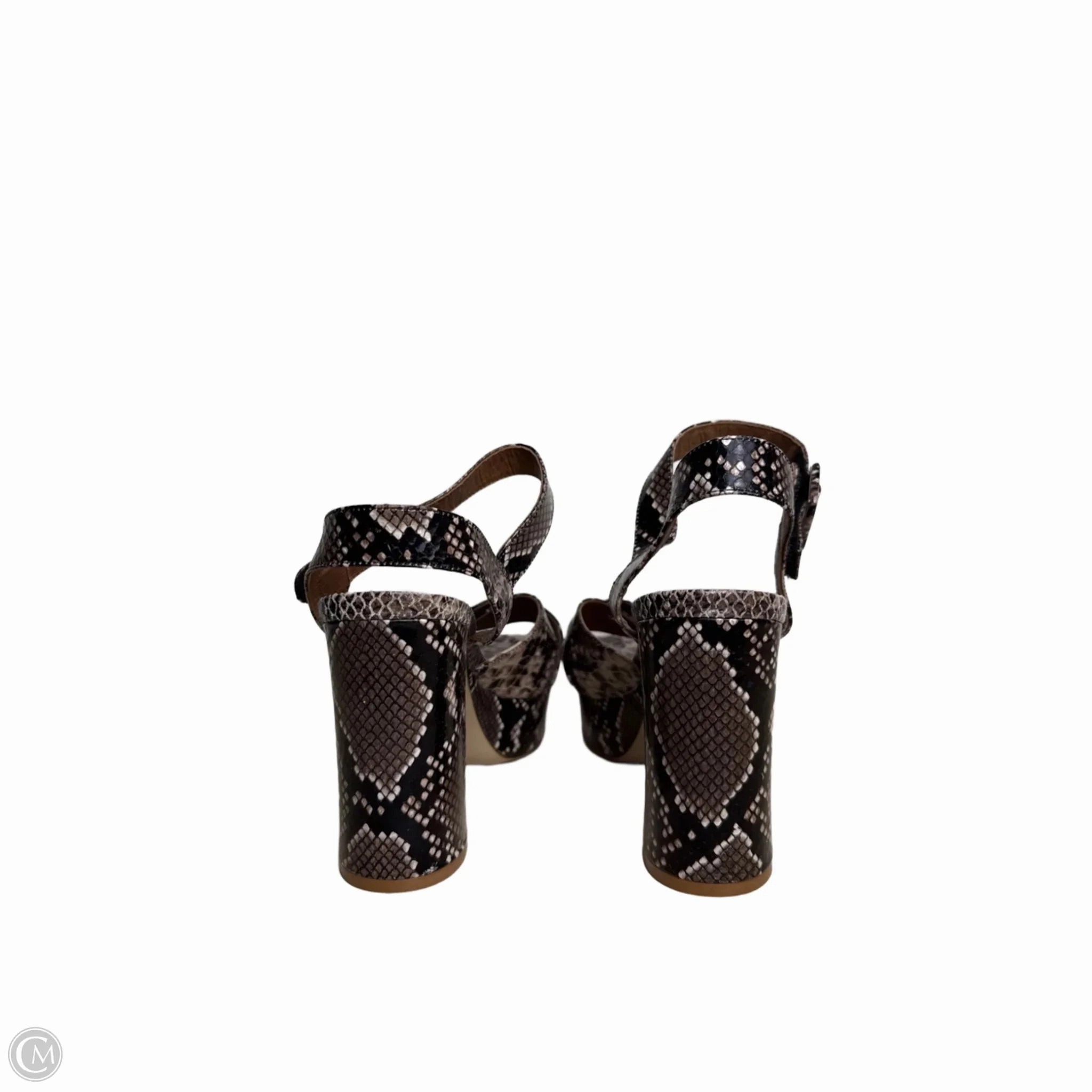 Sandals Heels Block By Jeffery Campbell In Snakeskin Print, Size: 9.5