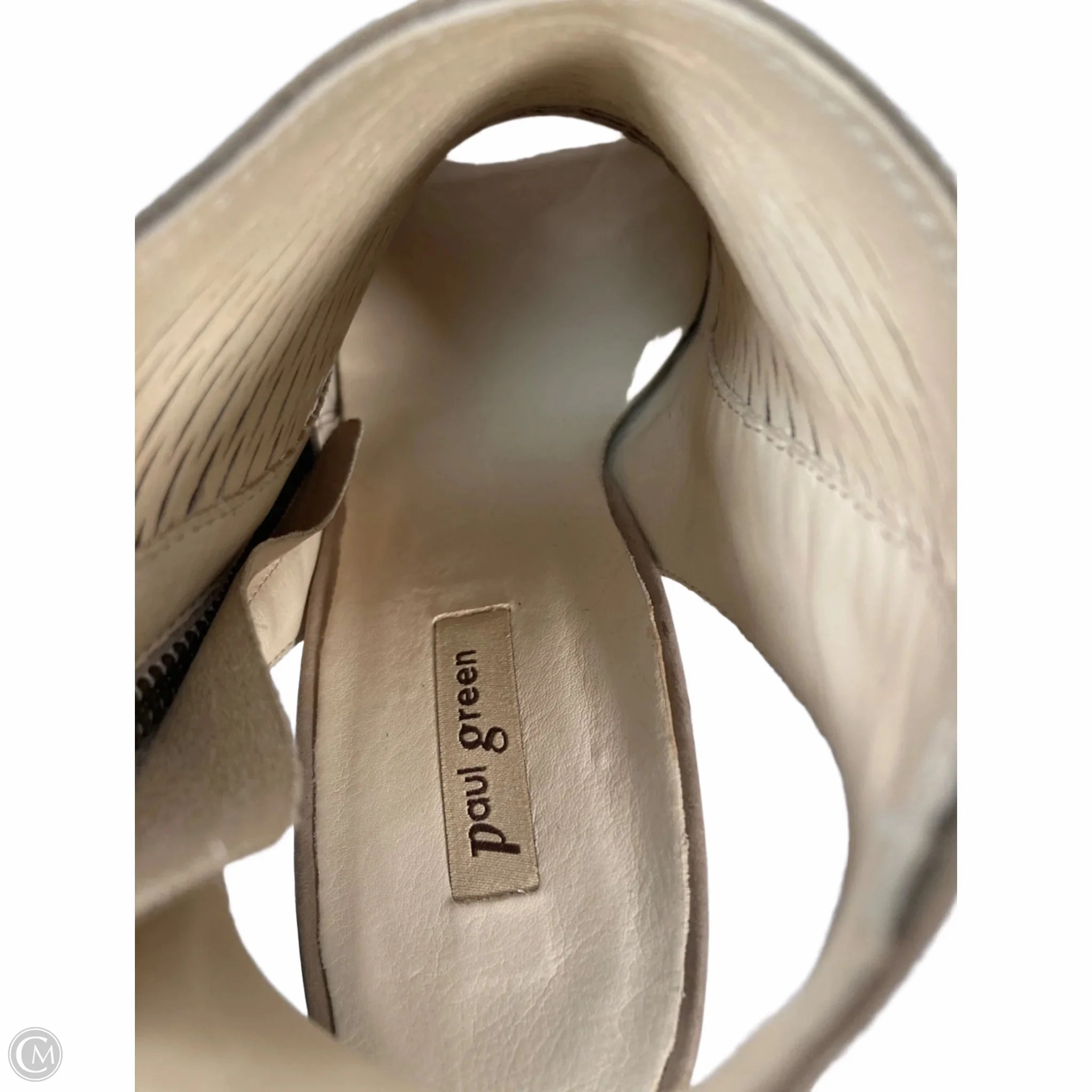 Sandals Heels Block By Paul Green In Tan, Size: 6.5