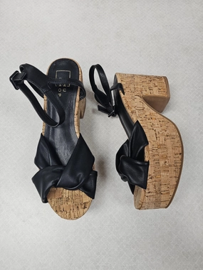 Sandals Heels Block By Shu Shop In Black, Size:8.5