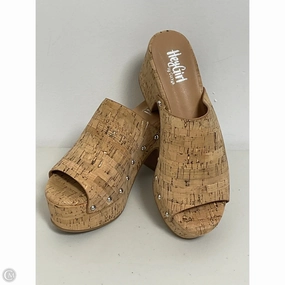 Sandals Heels Platform By Corkys In Tan, Size: 10