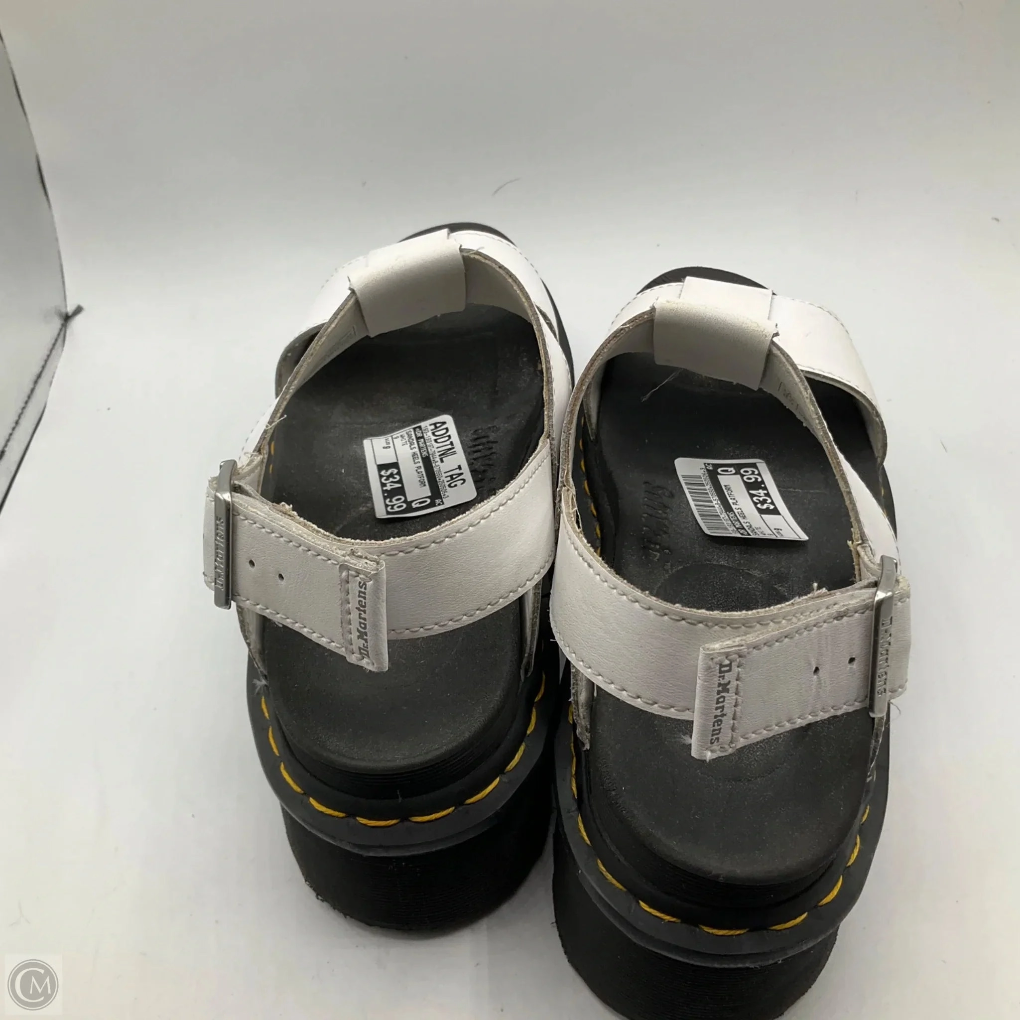 Sandals Heels Platform By Dr Martens In White, Size: 9