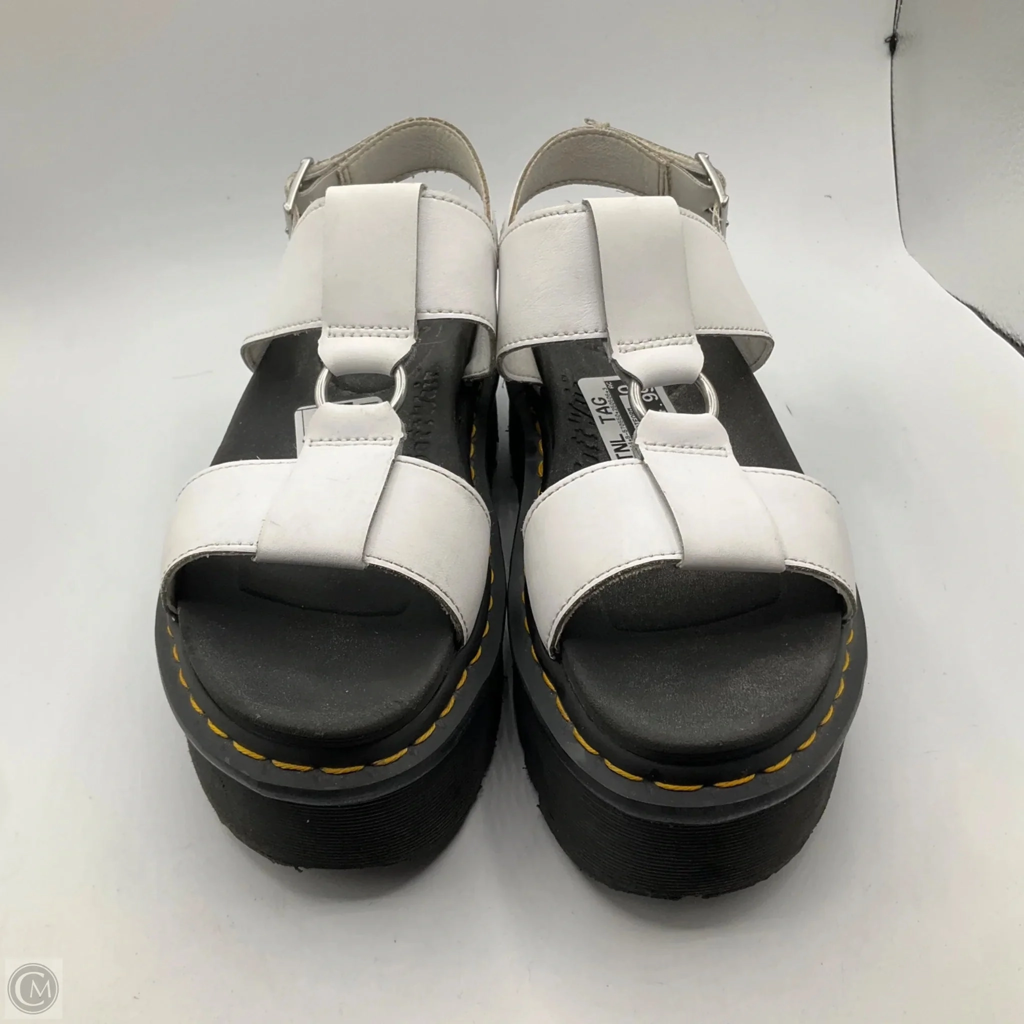 Sandals Heels Platform By Dr Martens In White, Size: 9