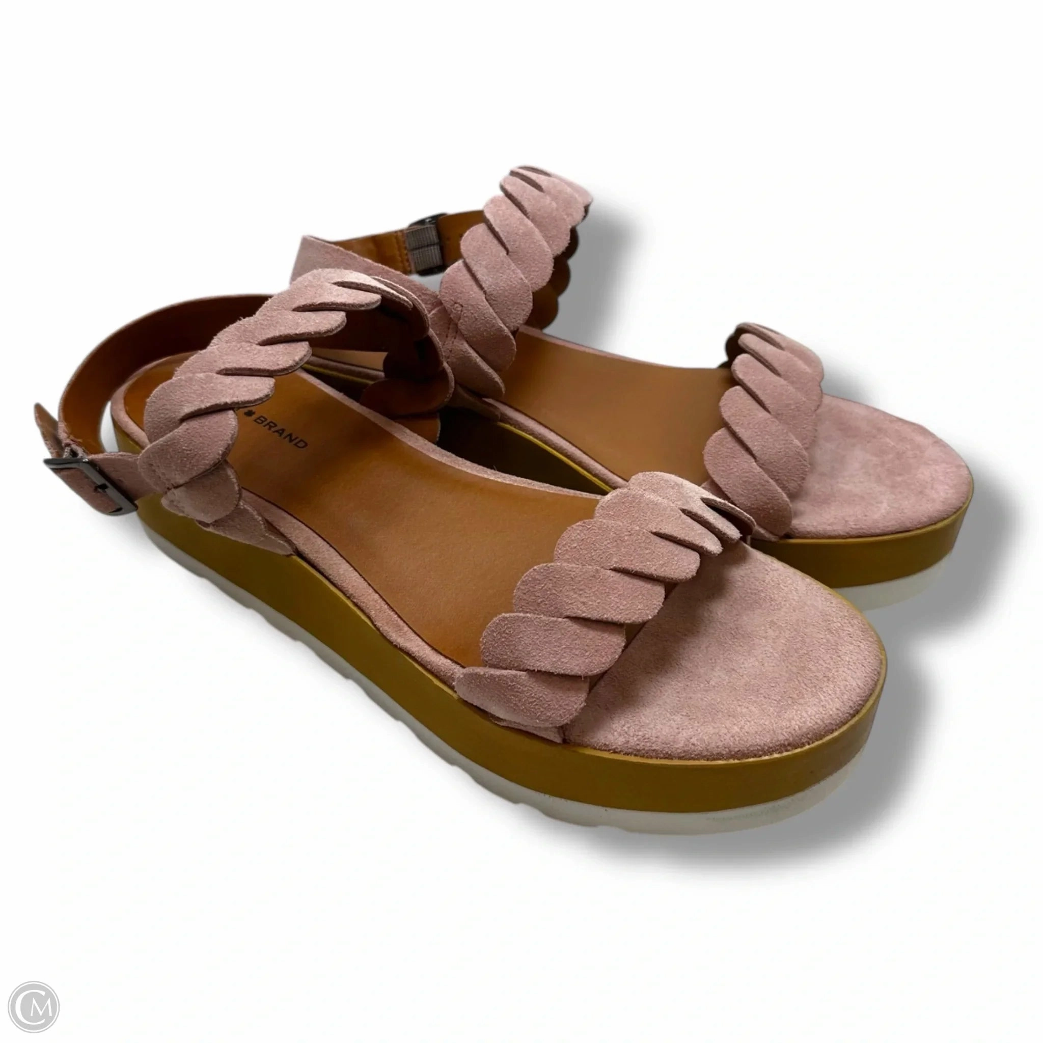 Sandals Heels Platform By Lucky Brand In Pink, Size: 9.5