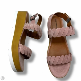 Sandals Heels Platform By Lucky Brand In Pink, Size: 9.5