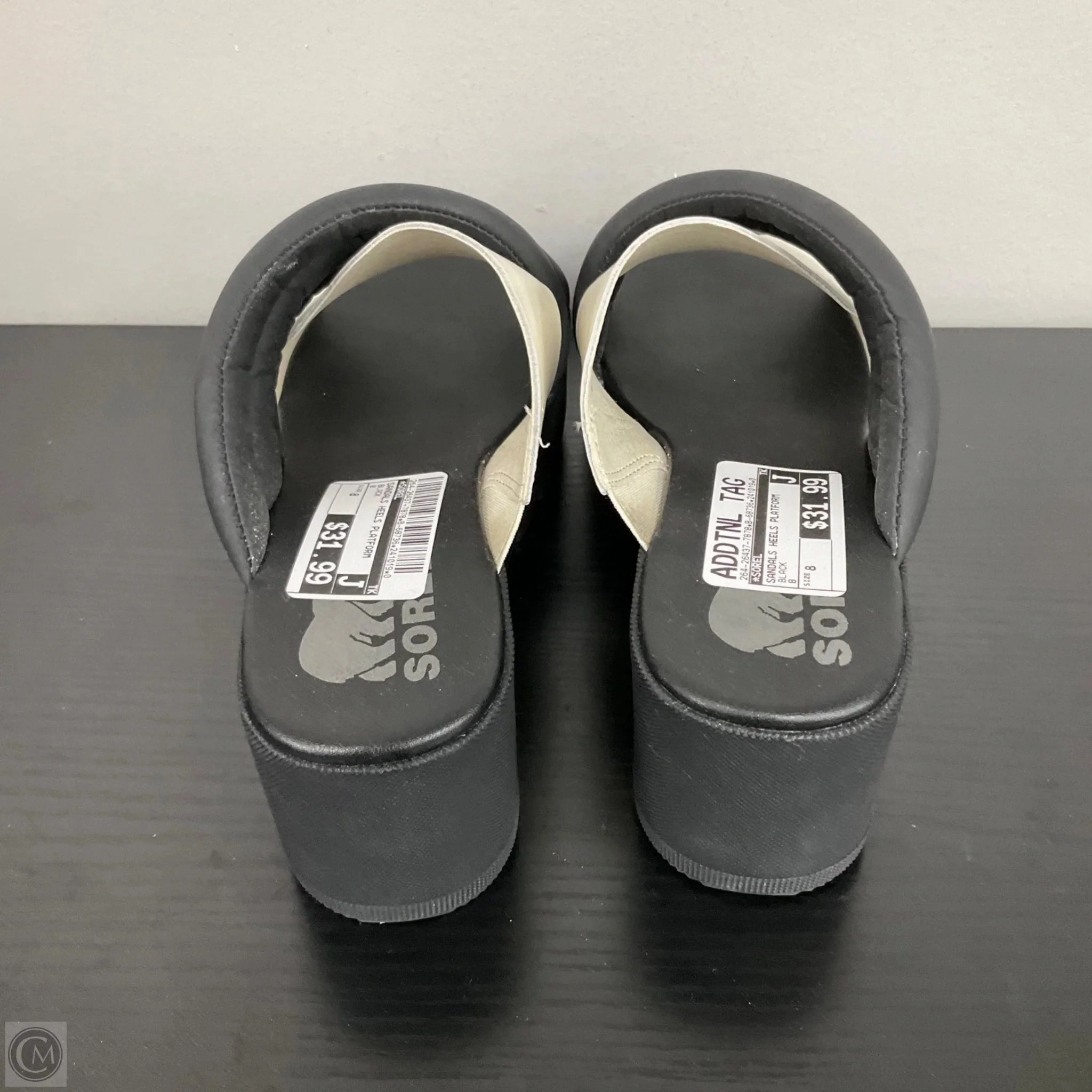 Sandals Heels Platform By Sorel In Black, Size: 8