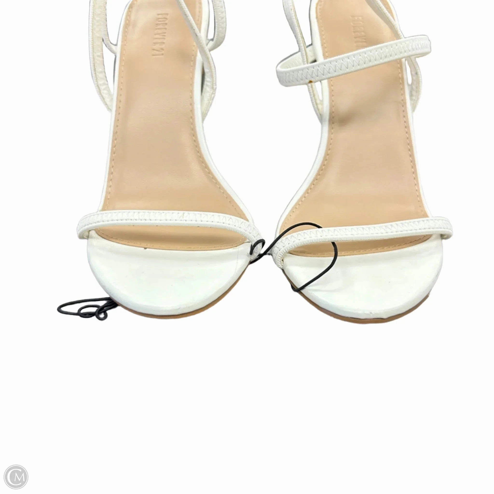Sandals Heels Stiletto By Forever 21 In White, Size: 6