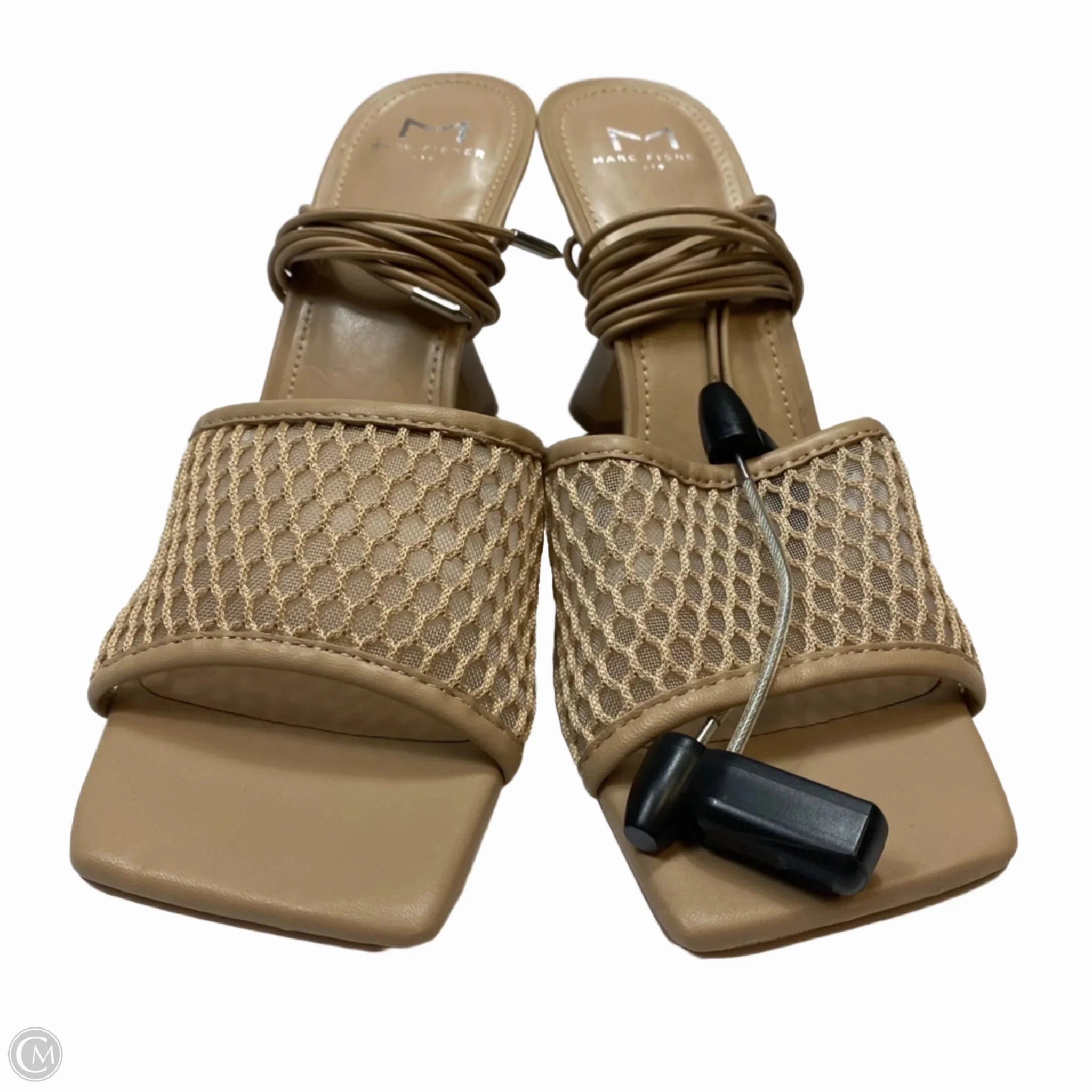 Sandals Heels Stiletto By Mark Fisher In Tan, Size: 10