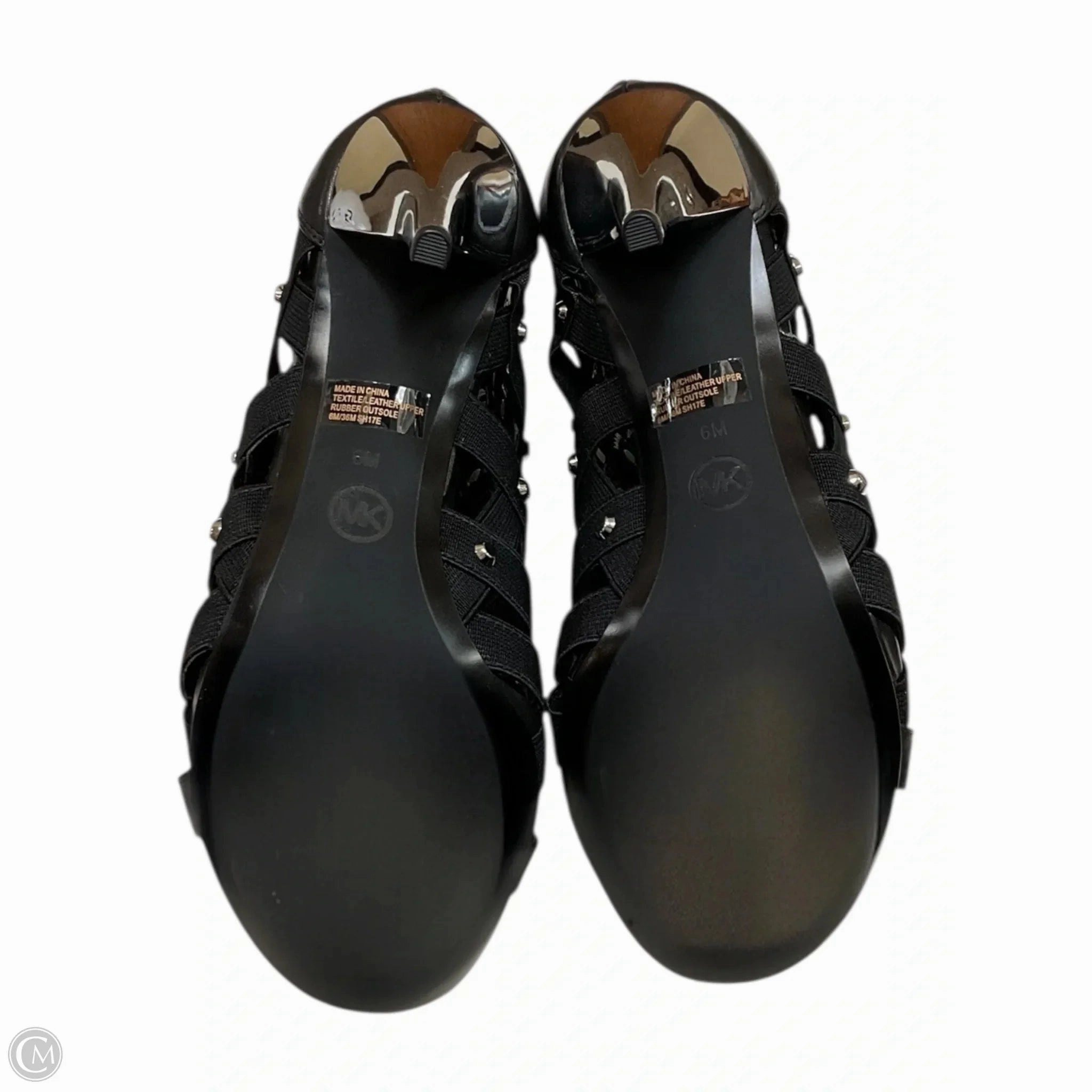 Sandals Heels Stiletto By Michael By Michael Kors In Black, Size: 6