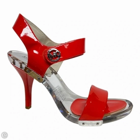 Sandals Heels Stiletto By Michael By Michael Kors In Red, Size: 8.5