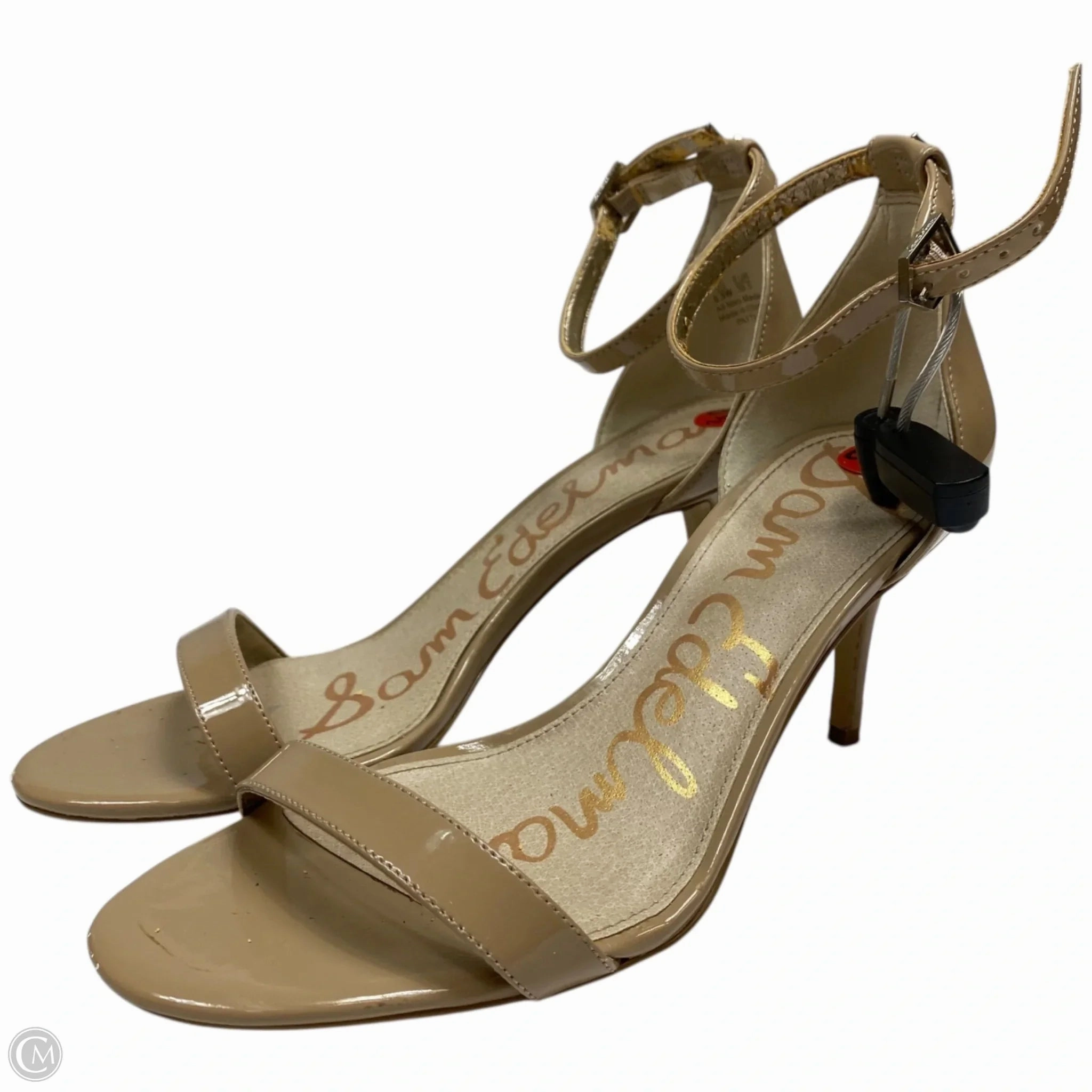 Sandals Heels Stiletto By Sam Edelman In Tan, Size: 6.5