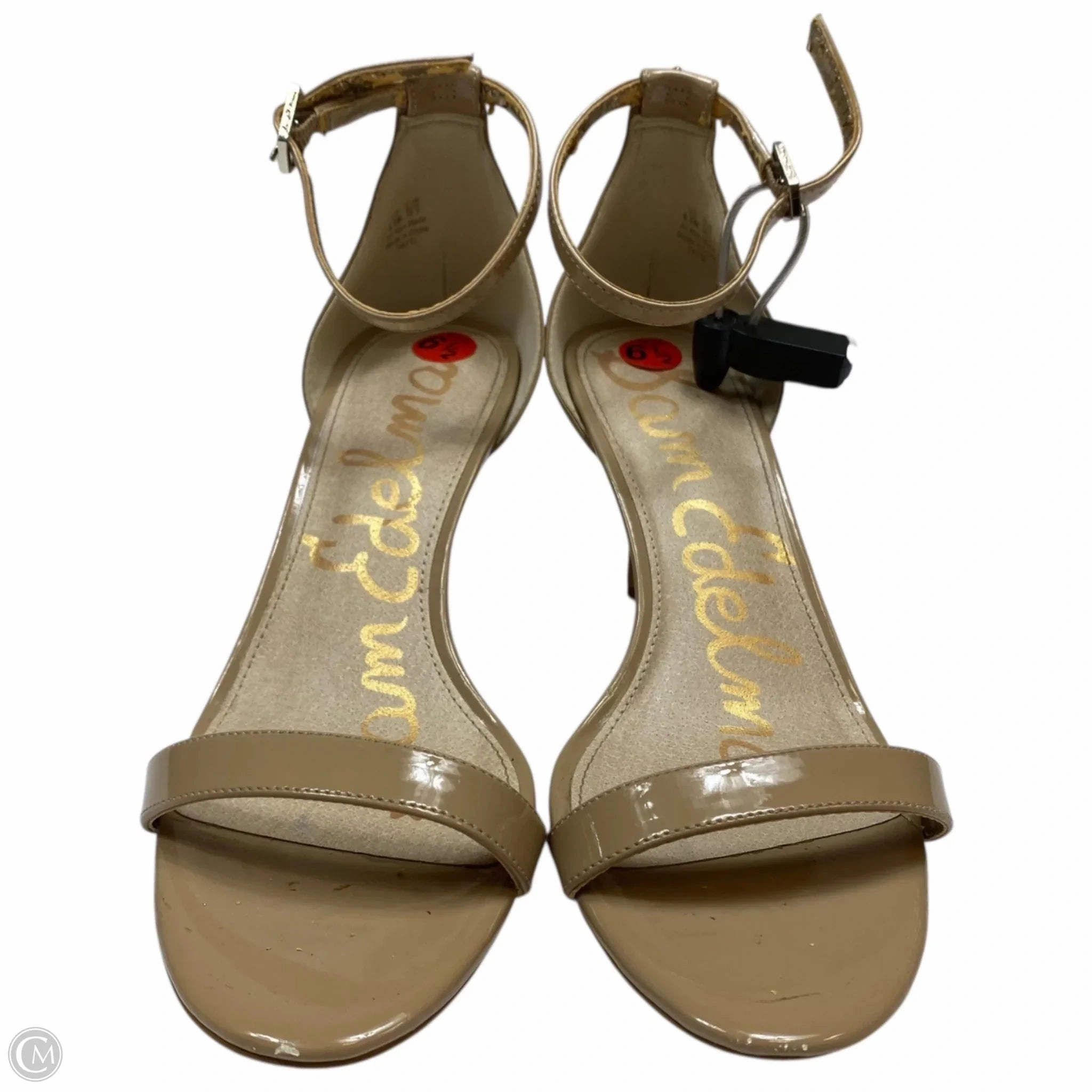 Sandals Heels Stiletto By Sam Edelman In Tan, Size: 6.5