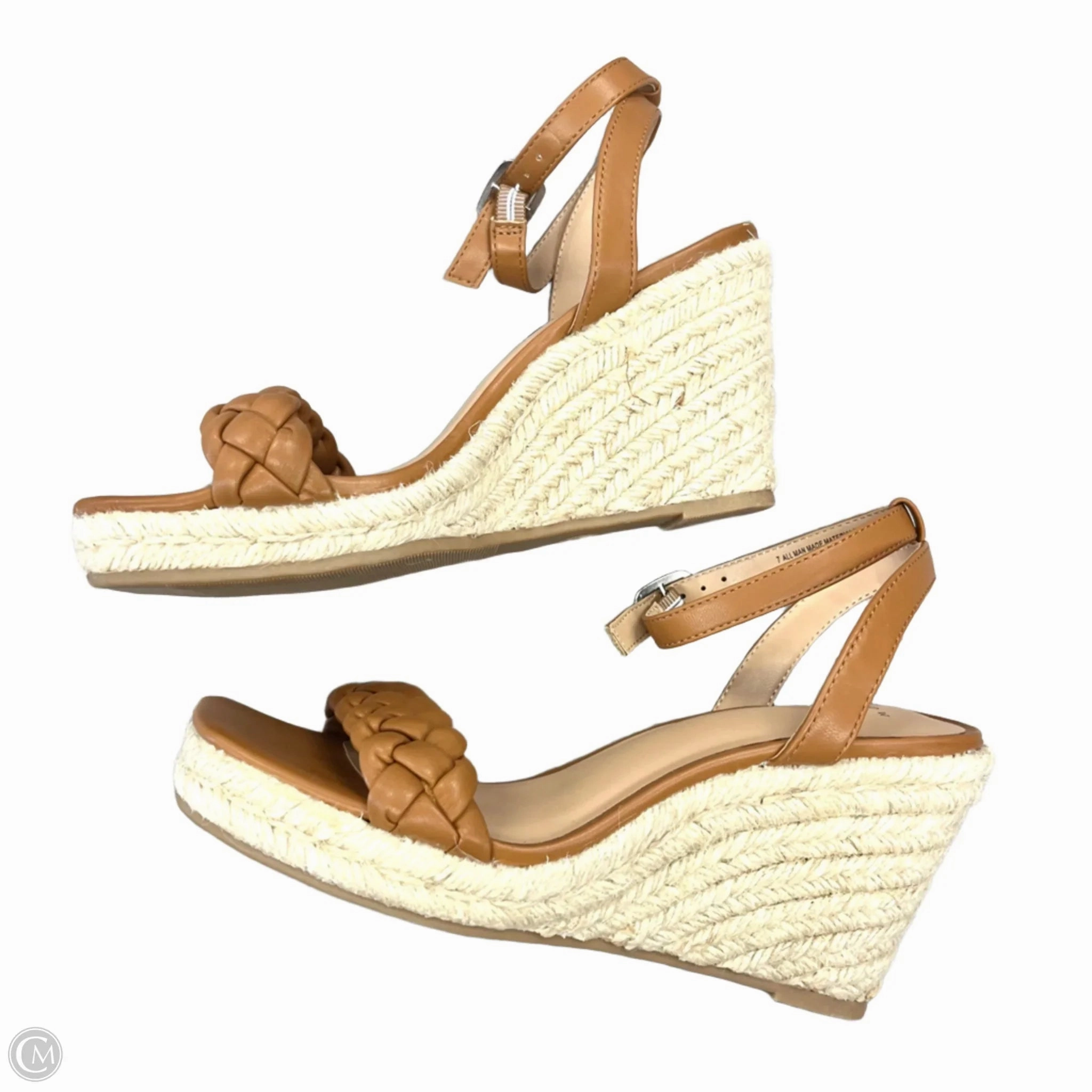 Sandals Heels Wedge By A New Day In Brown, Size: 7