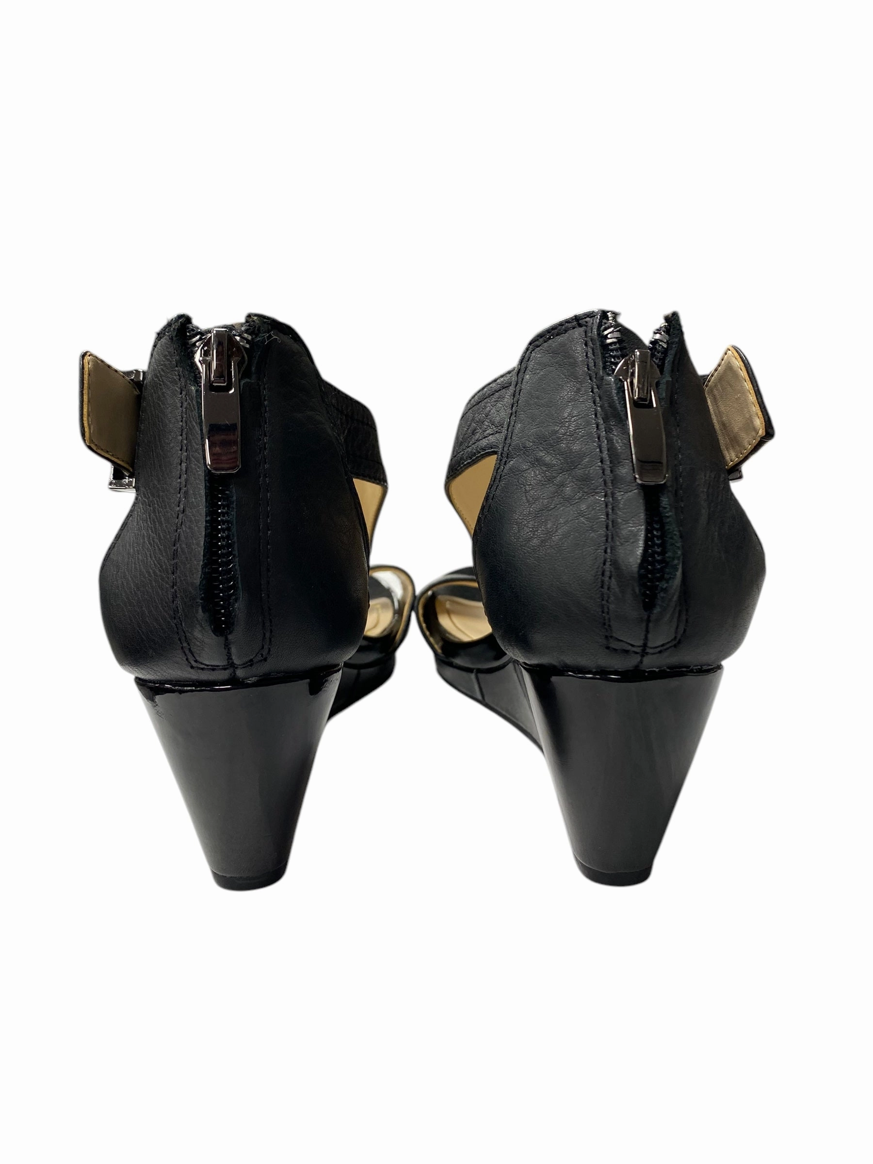 Sandals Heels Wedge By Alex Marie In Black, Size:6