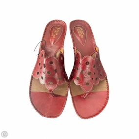 Sandals Heels Wedge By Clarks In Red, Size: 11