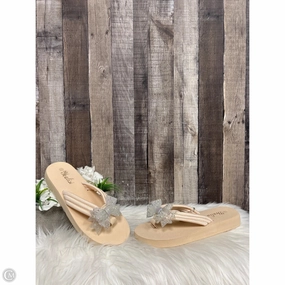 Sandals Heels Wedge By Cme In Peach, Size: 11