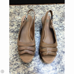 Sandals Heels Wedge By Crown Vintage In Tan, Size: 8.5