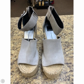 Sandals Heels Wedge By Dolce Vita In Grey & Tan, Size: 7.5