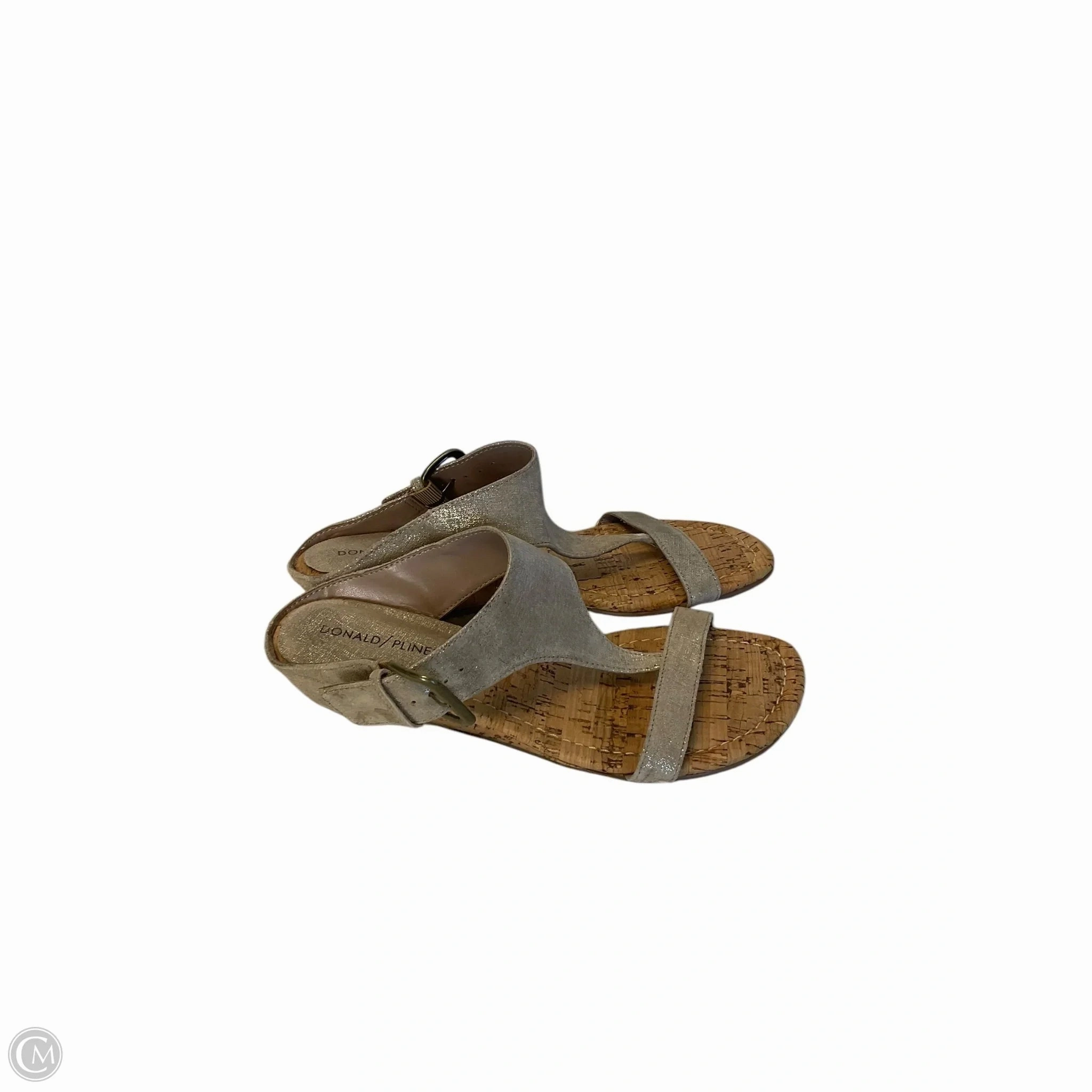 Sandals Heels Wedge By Donald Pliner In Tan, Size: 7.5