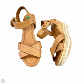 Sandals Heels Wedge By Franco Sarto In Tan, Size: 6.5