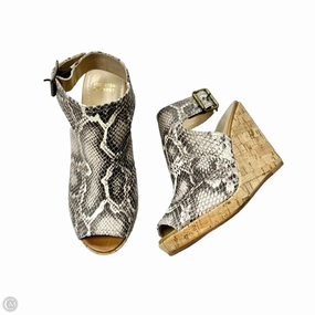 Sandals Heels Wedge By Johnston & Murphy In Snakeskin Print, Size: 6