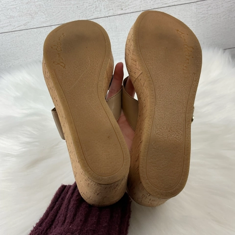 Sandals Heels Wedge By Sam Edelman In Brown, Size: 8