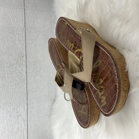 Sandals Heels Wedge By Sam Edelman In Brown, Size: 8