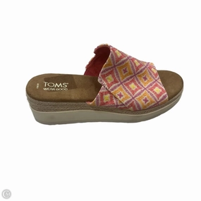 Sandals Heels Wedge By Toms In Pink, Size: 8