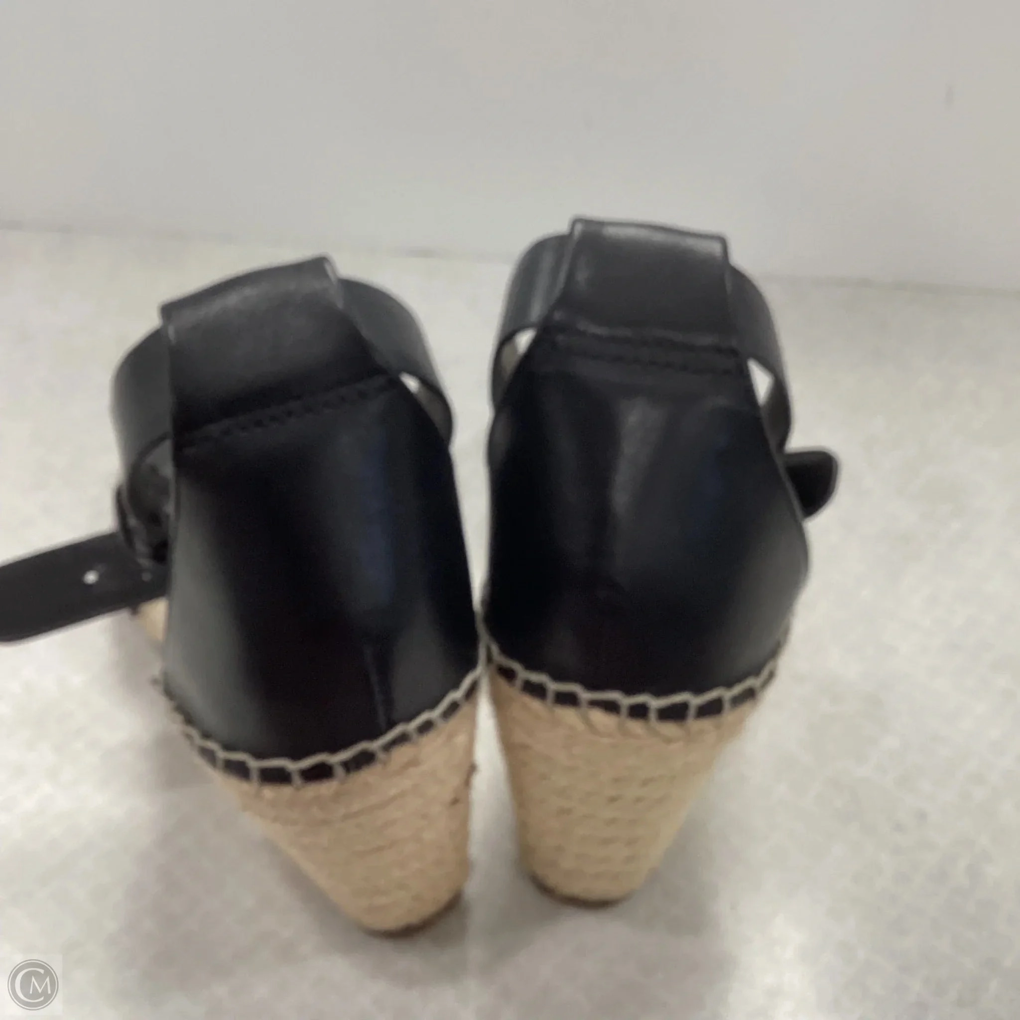 Sandals Heels Wedge By Vince Camuto In Black, Size: 9