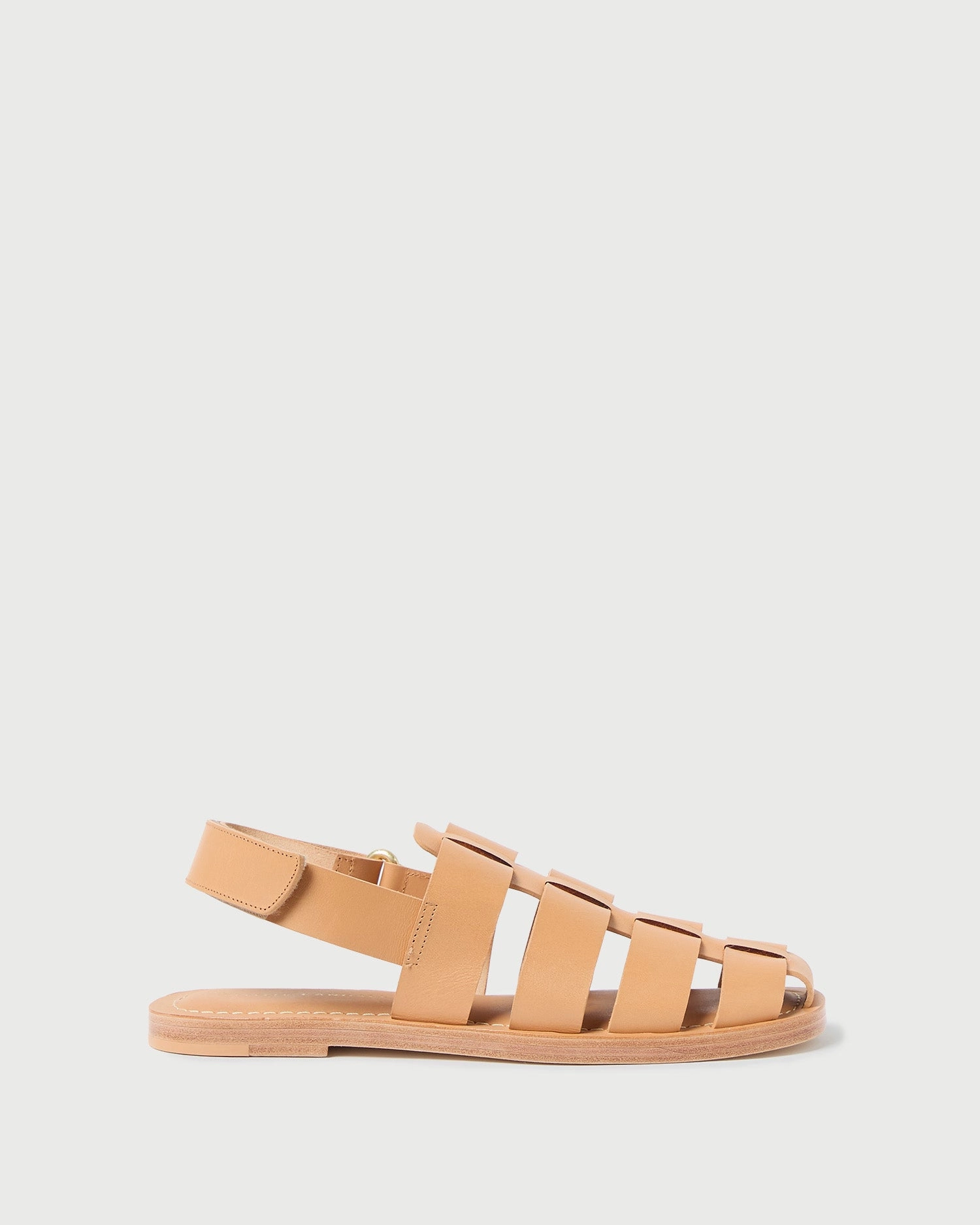 Sawyer Honey Leather Flat Sandal