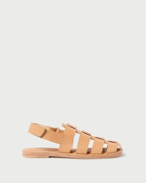 Sawyer Honey Leather Flat Sandal