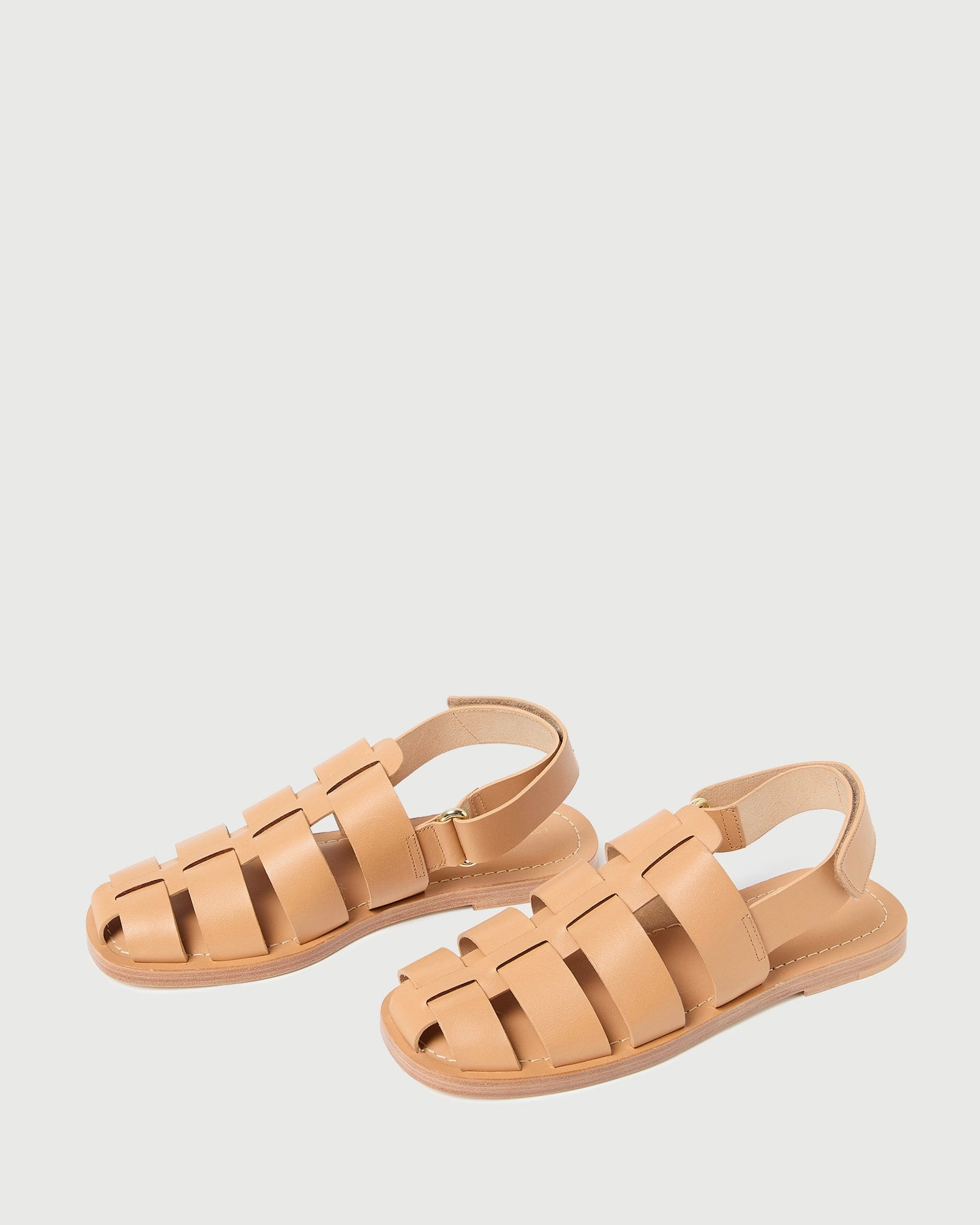 Sawyer Honey Leather Flat Sandal