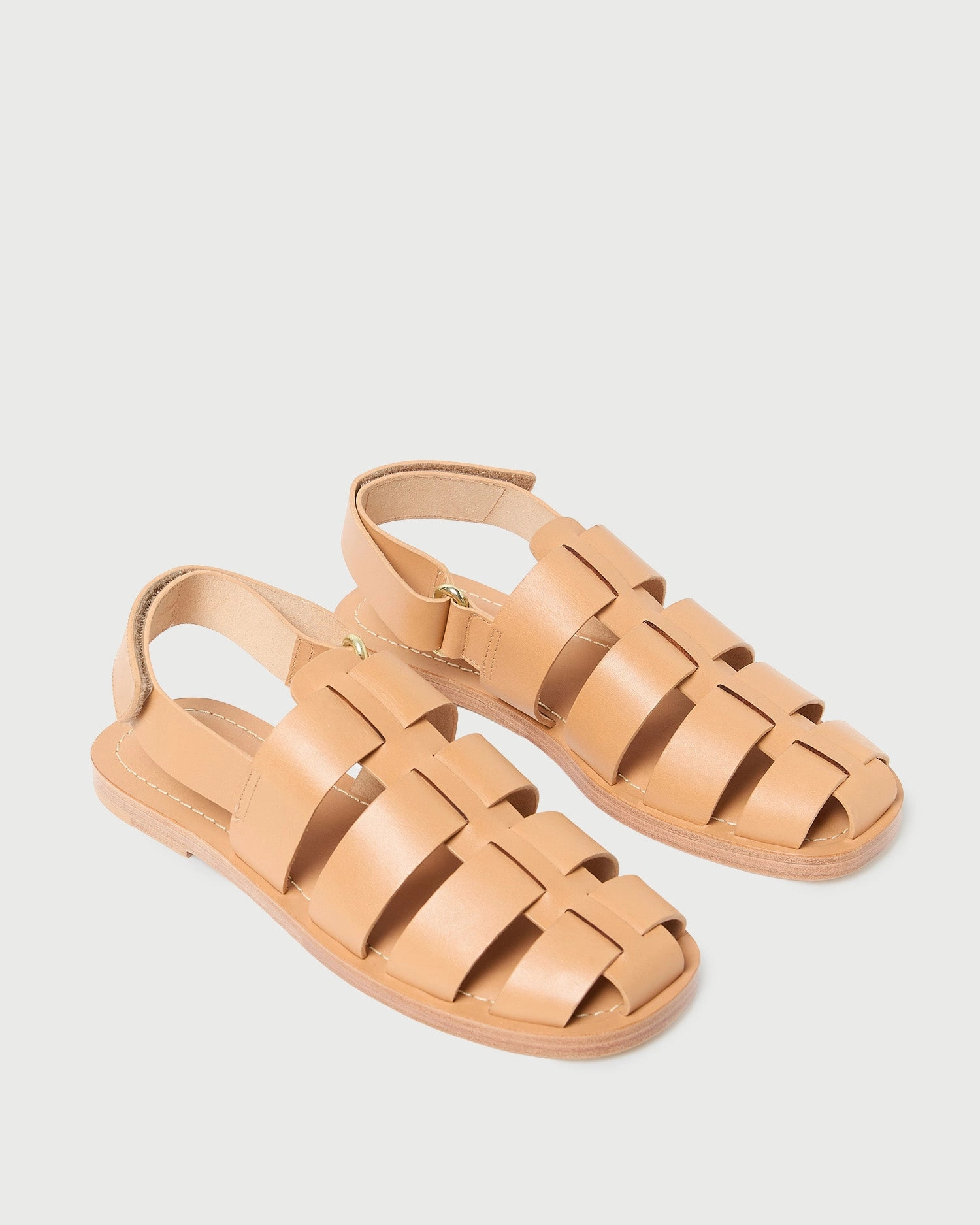 Sawyer Honey Leather Flat Sandal