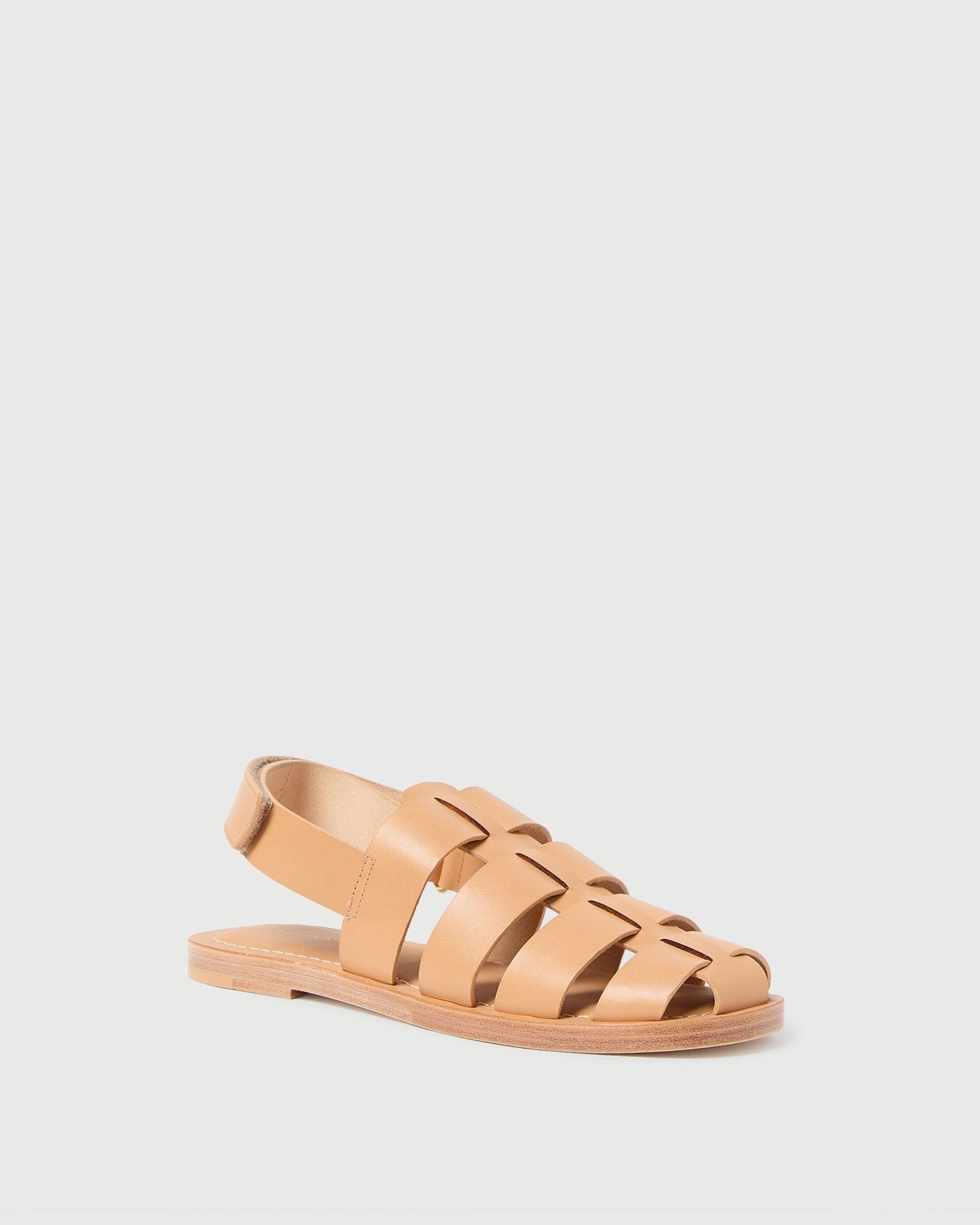 Sawyer Honey Leather Flat Sandal