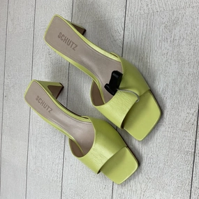 Shoes Heels Block By Clothes Mentor In Yellow, Size: 9