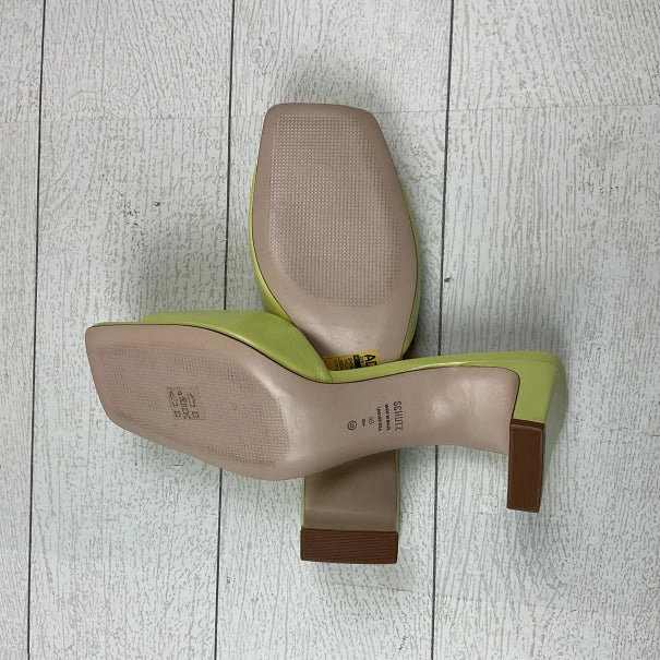 Shoes Heels Block By Clothes Mentor In Yellow, Size: 9