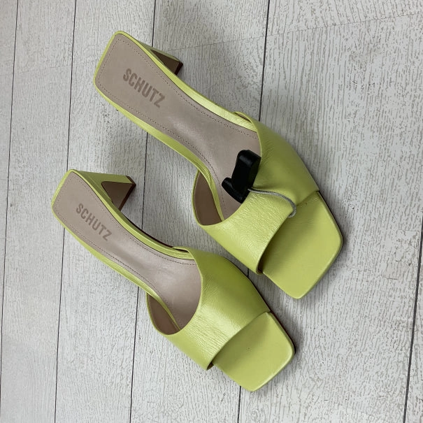 Shoes Heels Block By Clothes Mentor In Yellow, Size: 9