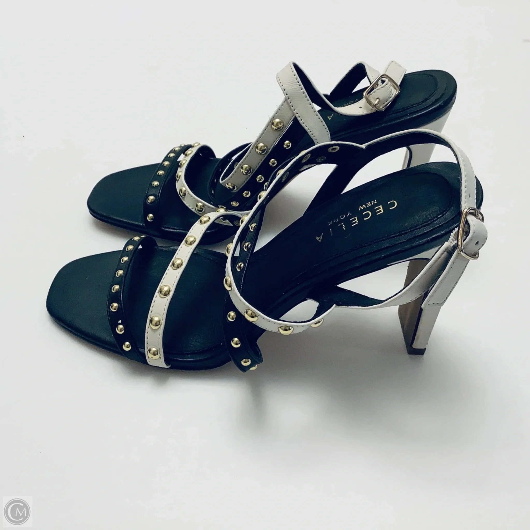 Shoes Heels Block By Cmc In Black & White, Size: 9