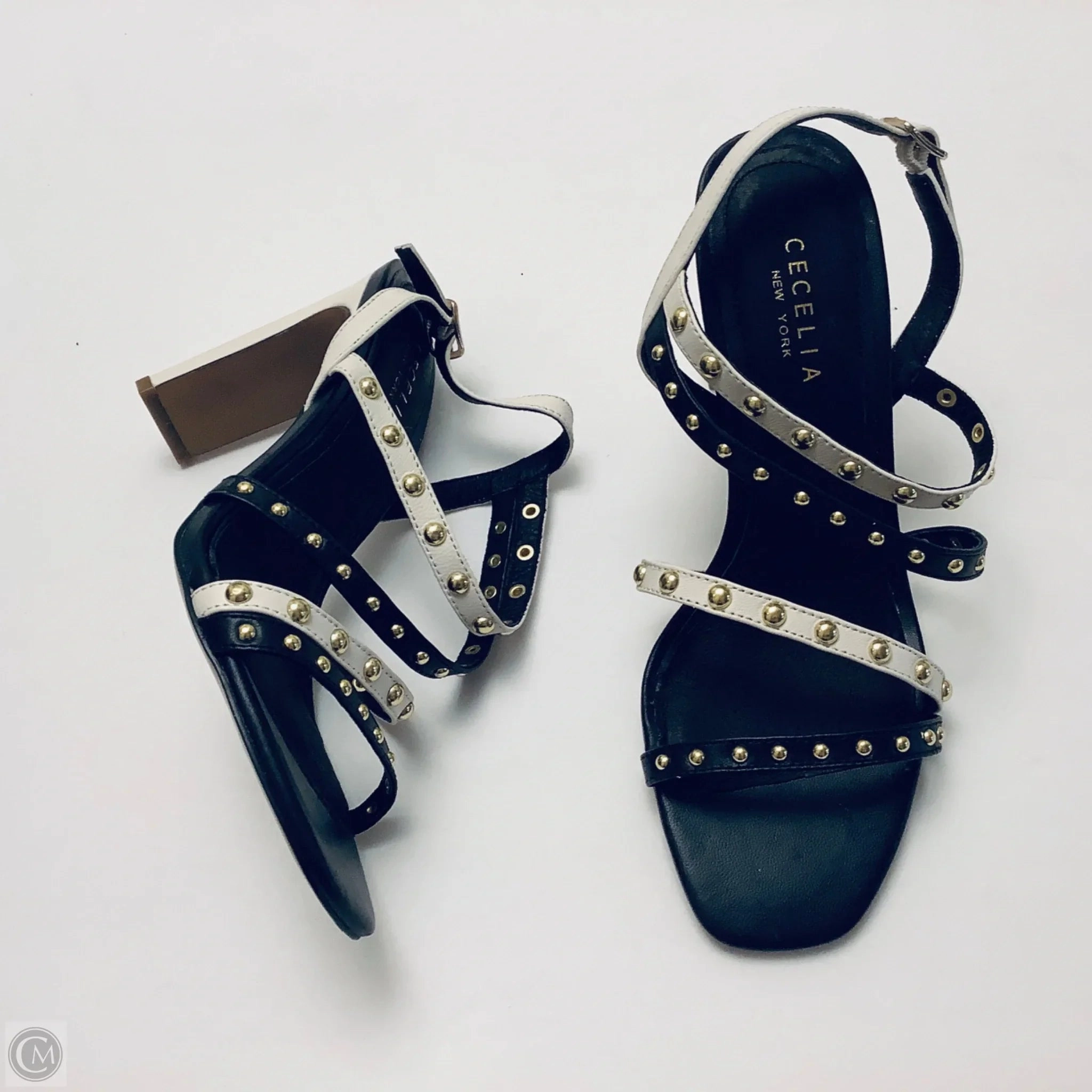 Shoes Heels Block By Cmc In Black & White, Size: 9