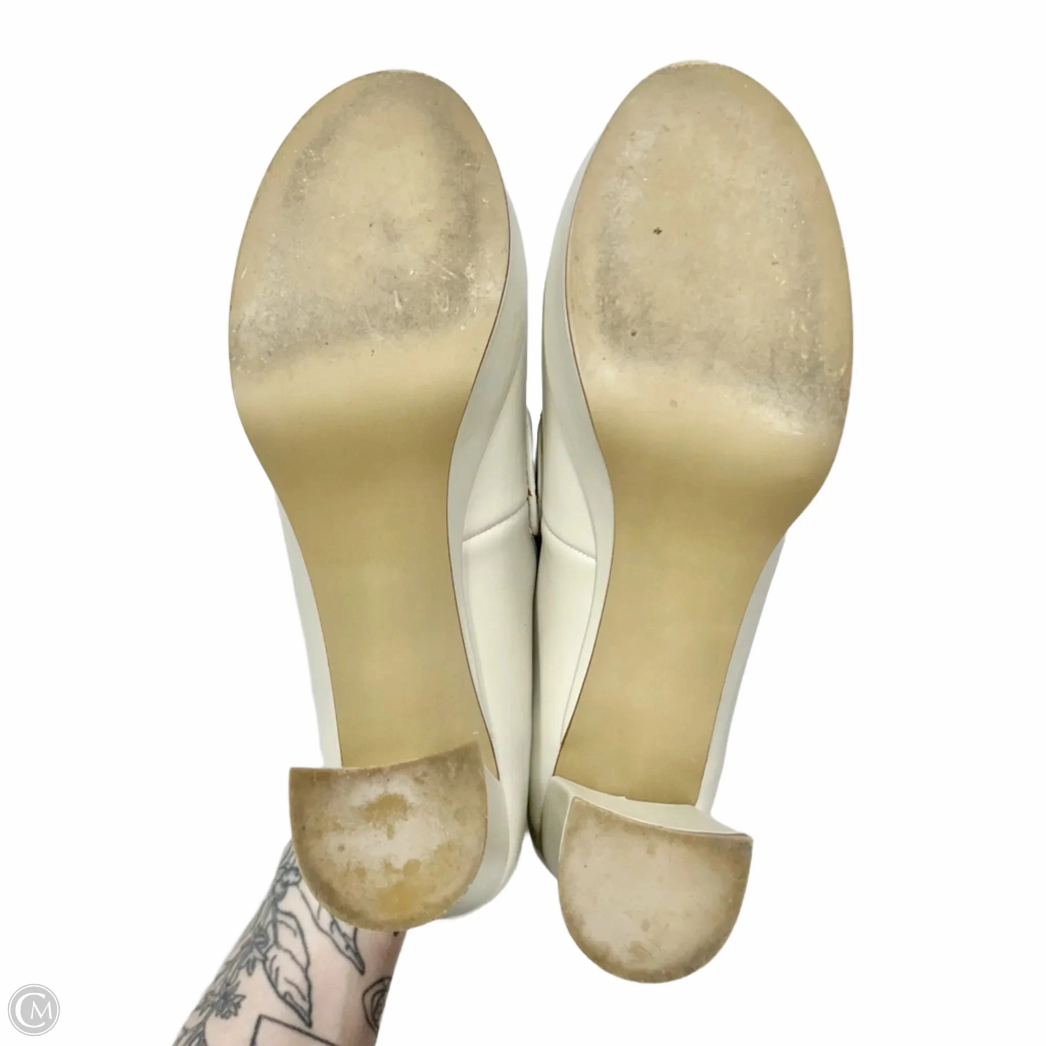 Shoes Heels Block By Steve Madden In Ivory, Size: 11
