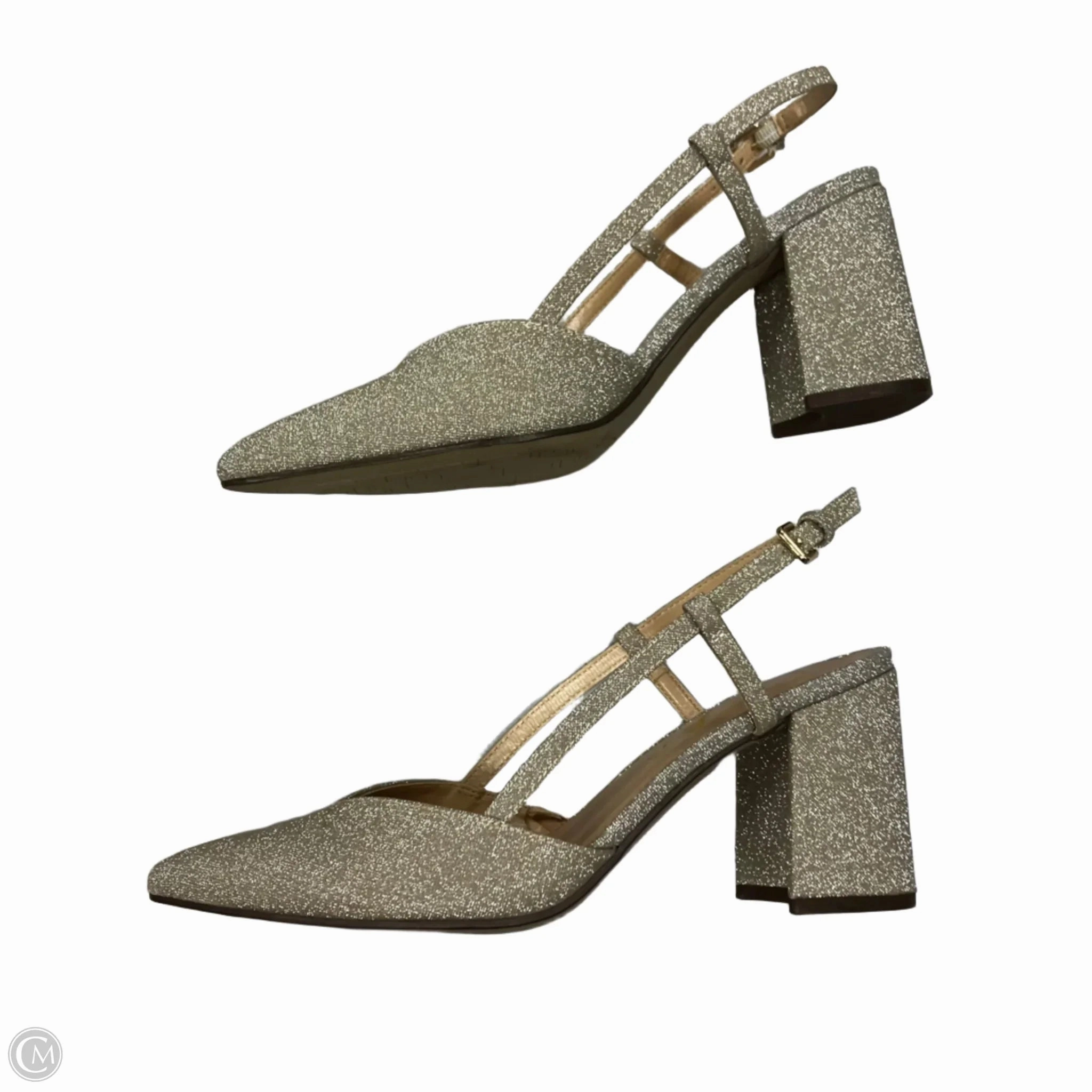 Shoes Heels Block By Unisa In Silver, Size: 7.5