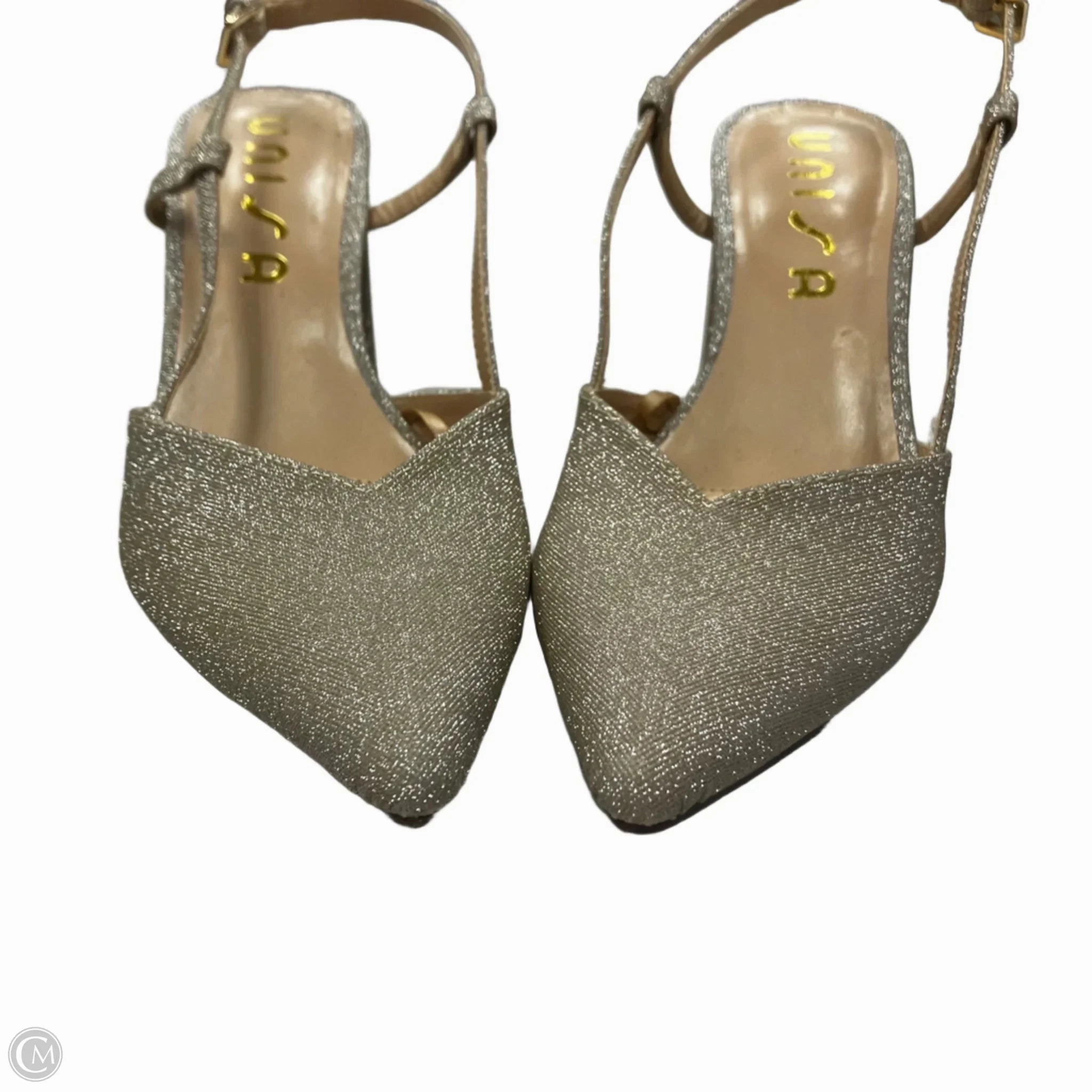 Shoes Heels Block By Unisa In Silver, Size: 7.5