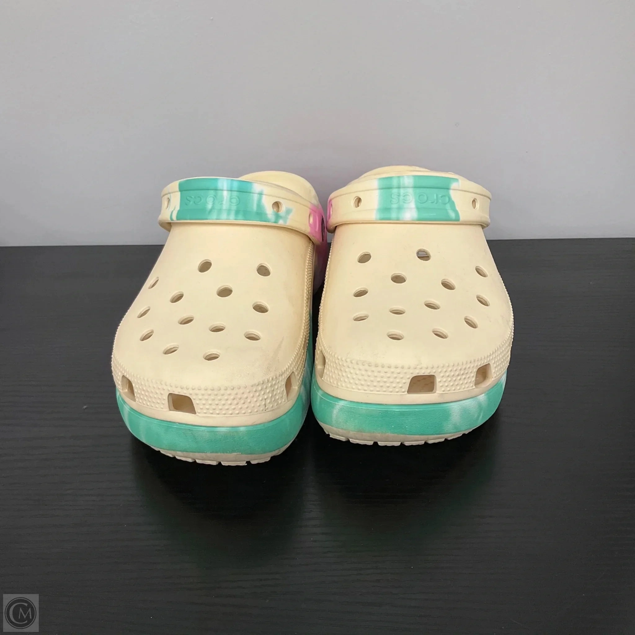 Shoes Heels Platform By Crocs In Multi-colored, Size: 10