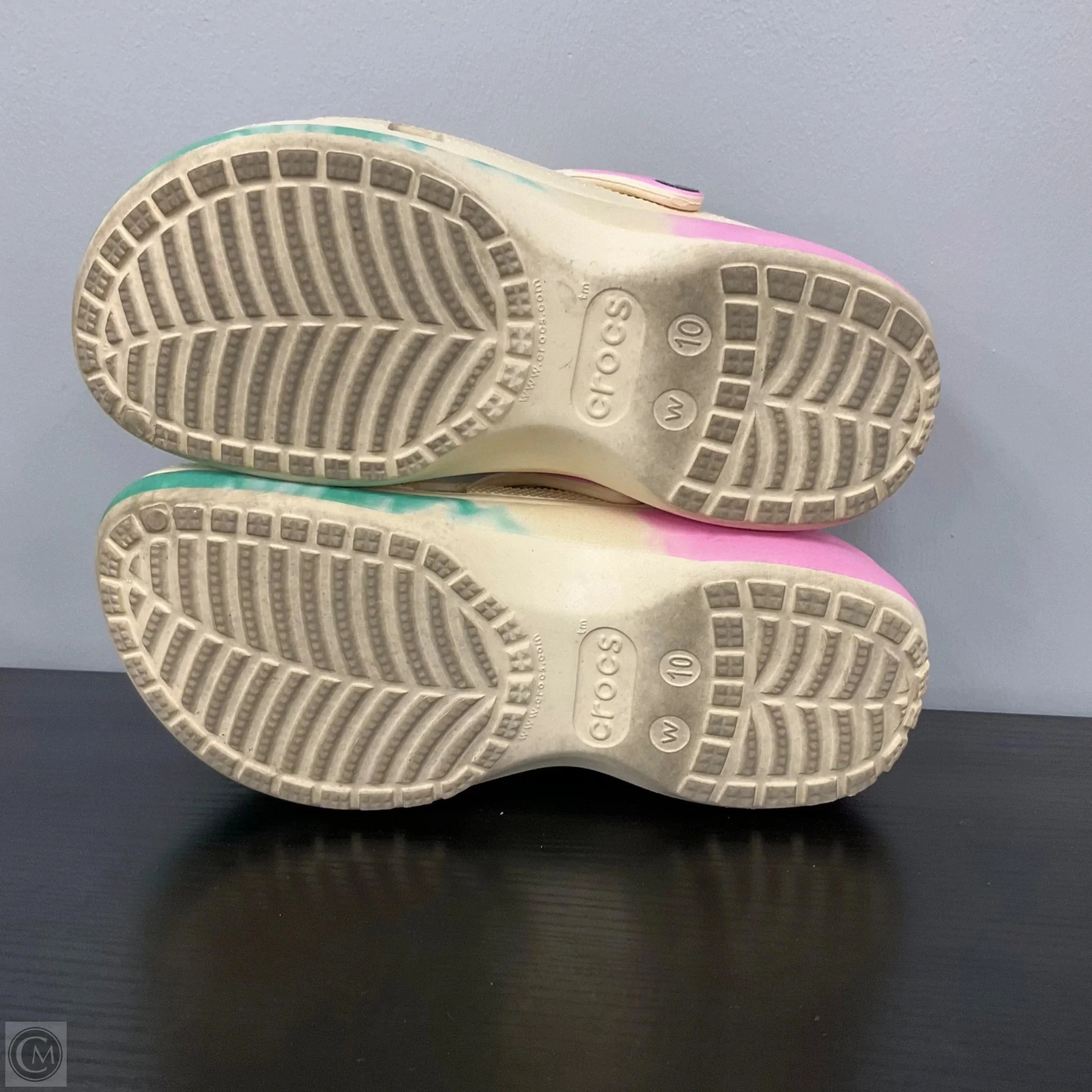 Shoes Heels Platform By Crocs In Multi-colored, Size: 10
